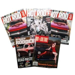 Lot of 5 Hot Rod Street Rodder Rod & Kulture Magazines 2013-2017 Muscle Cars